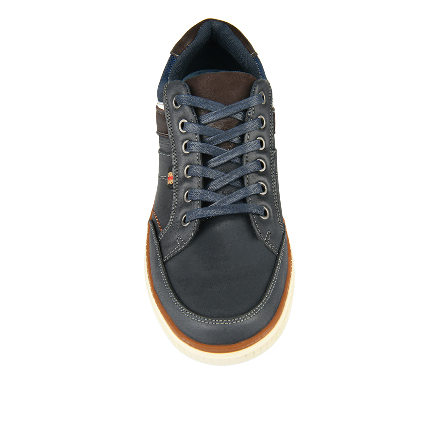 ανδρικά παπούτσια φυσικό δέρμα μπλε 2