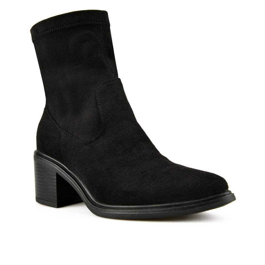 botine damă textil negru 1