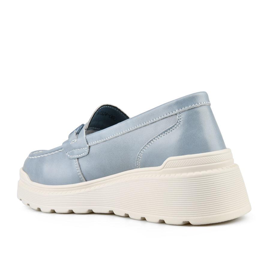 γυναικεία παπούτσια φυσικό δέρμα μπλε 3