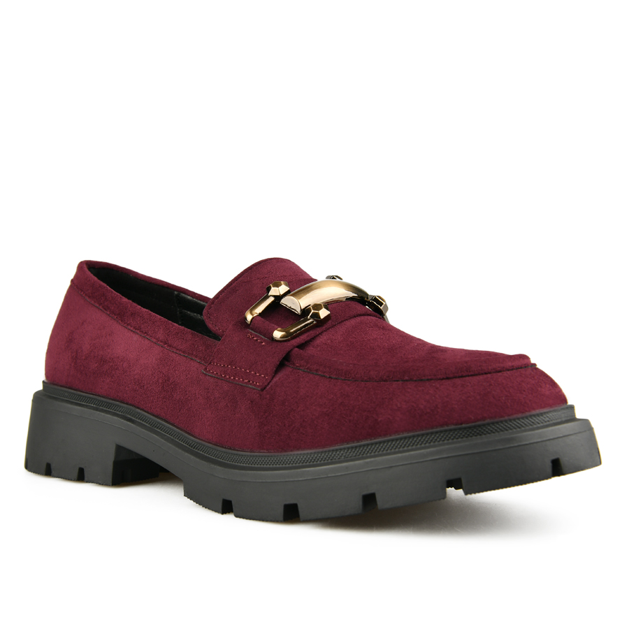 pantofi damă textil bordo 1