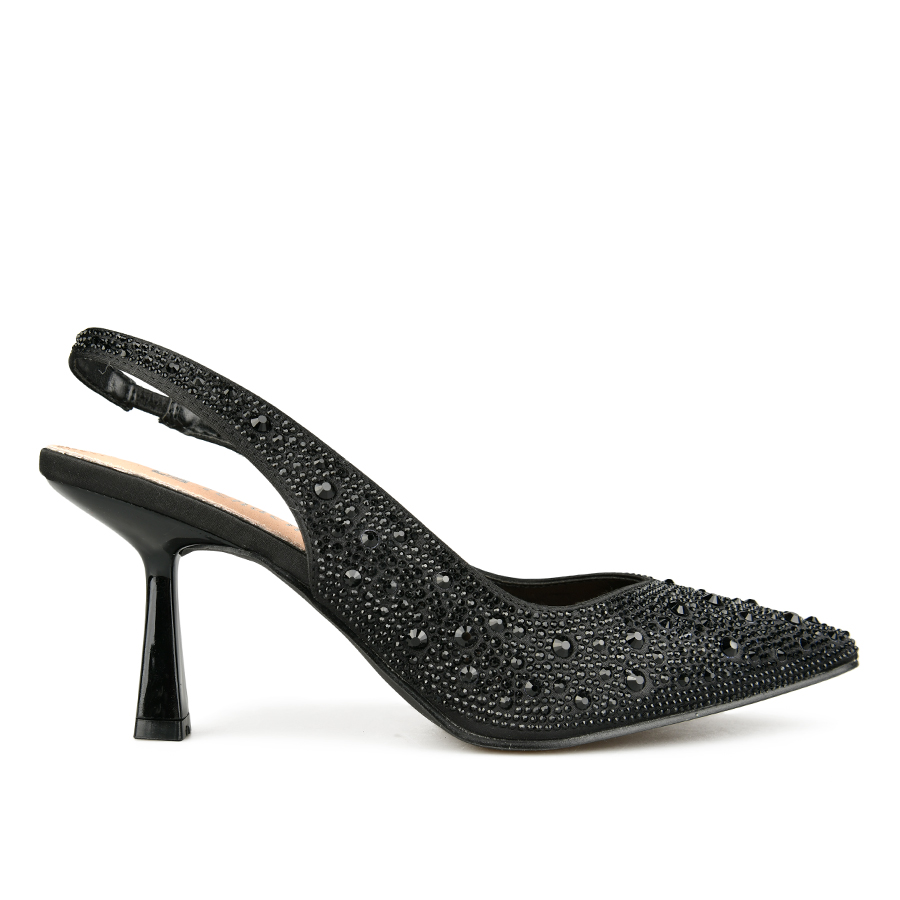 дамски сандали текстил черни 0