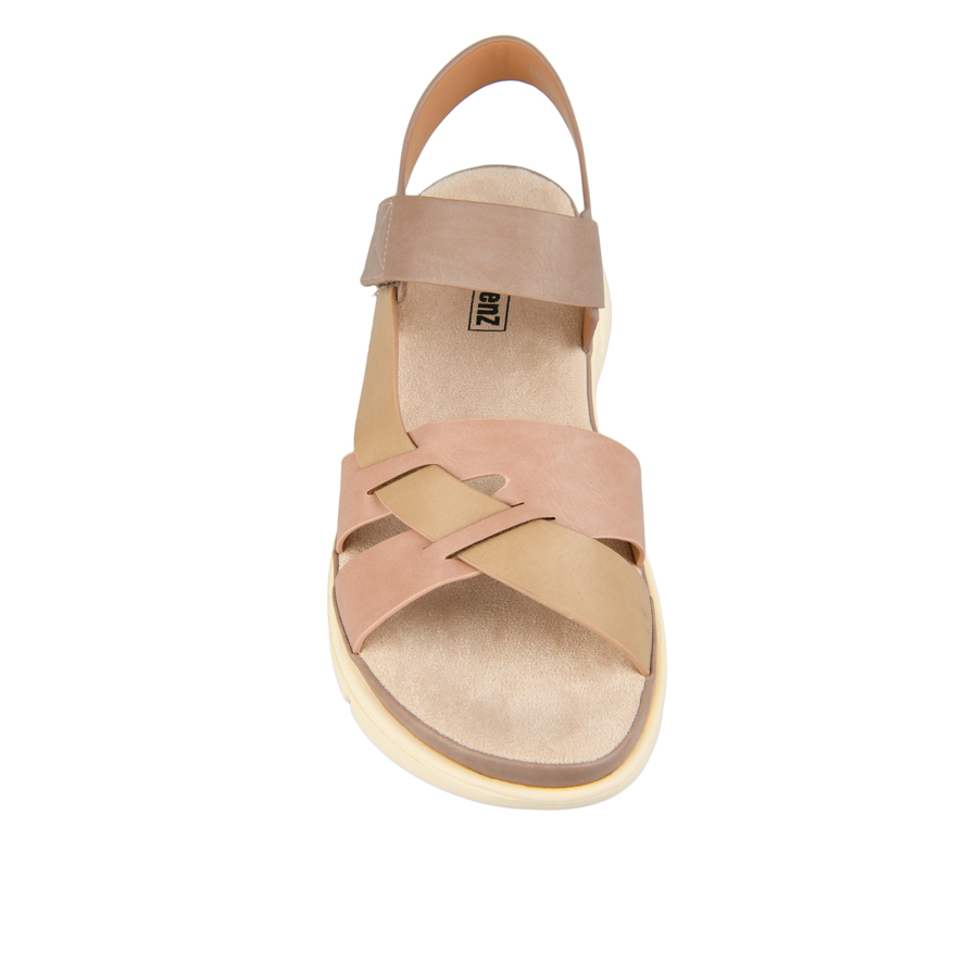 γυναικεία σανδάλια οικολογικό δέρμα μπεζ 1