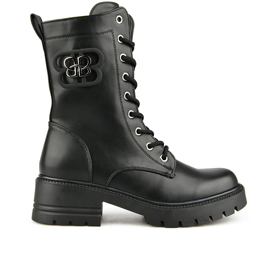 botine damă piele ecologică negru 0