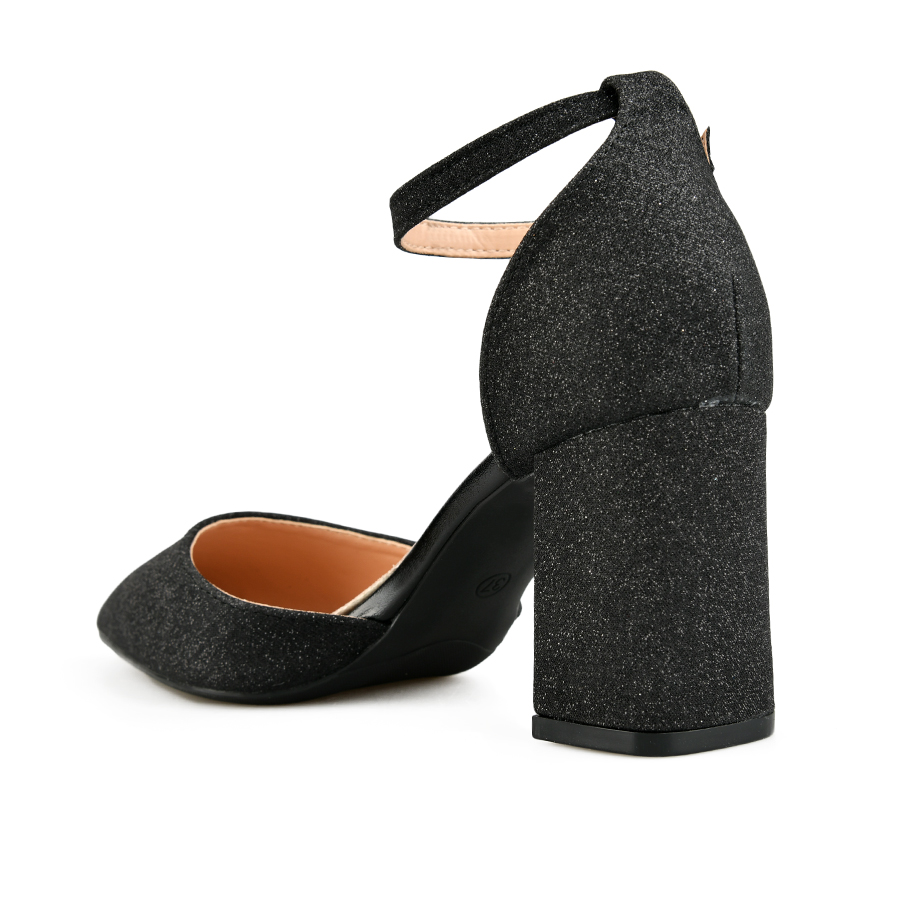 дамски сандали текстил черни 3