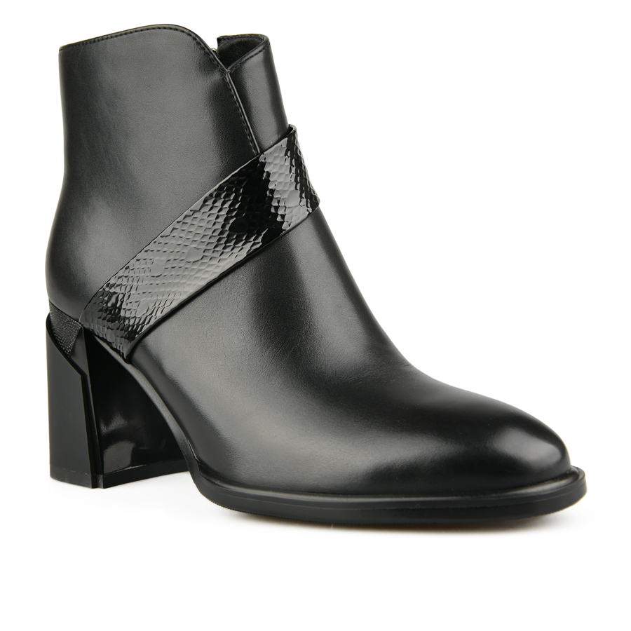 botine damă piele ecologică negru 1