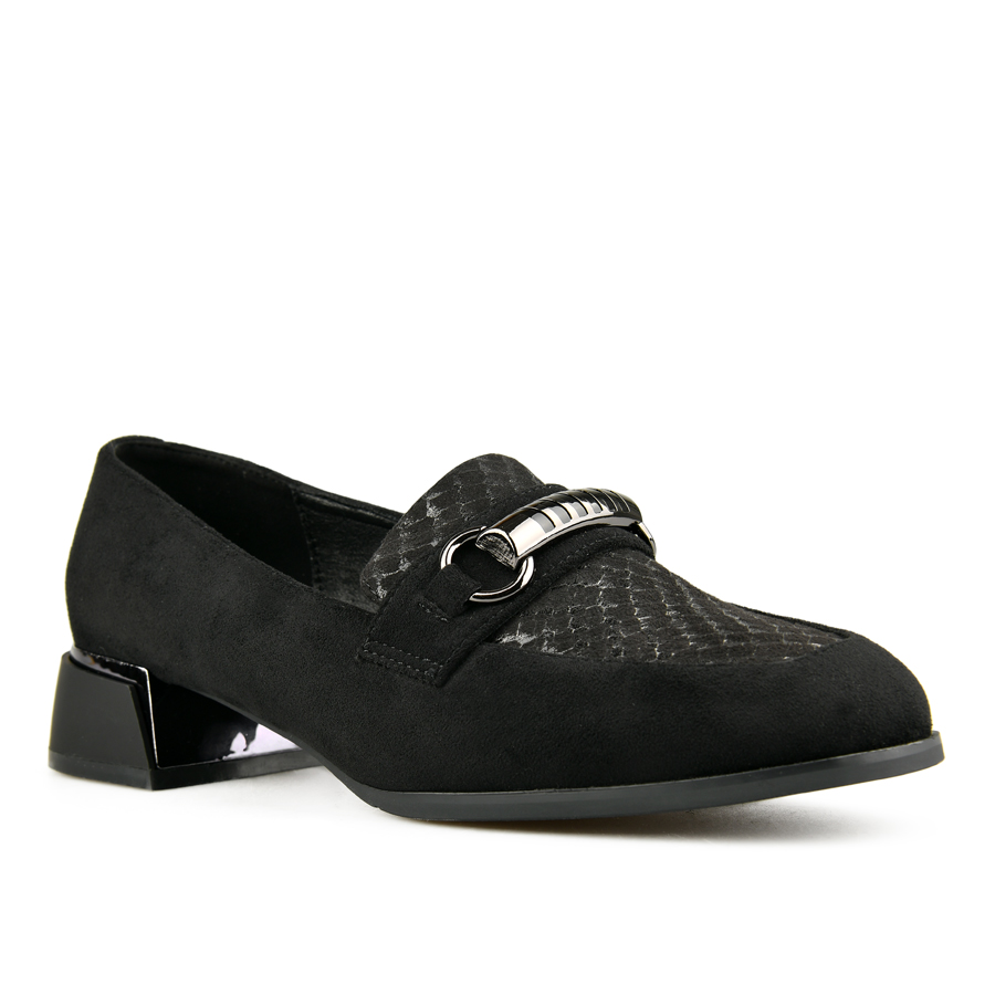 pantofi damă piele ecologică/textil negru 1