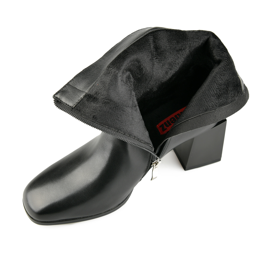 botine damă piele ecologică negru 5