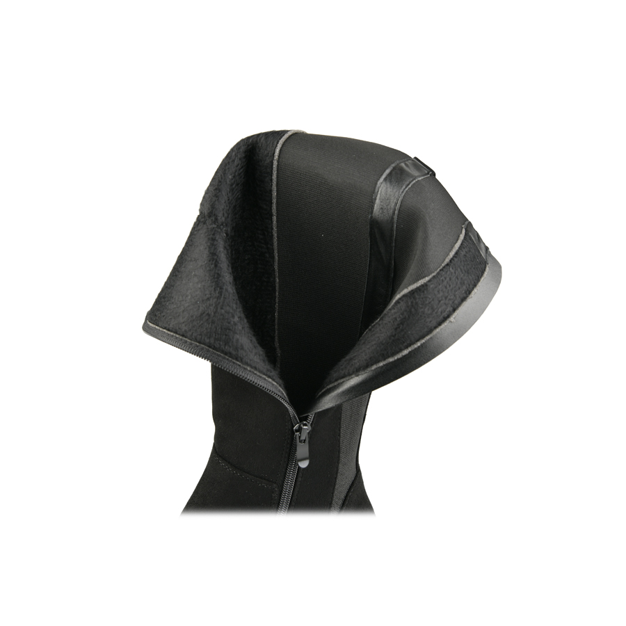 γυναικεία μπότες ύφασμα μαύρο 5