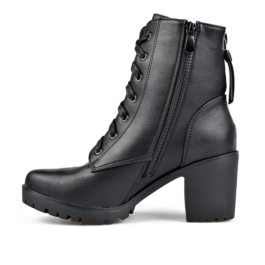 botine damă piele ecologică negru 1