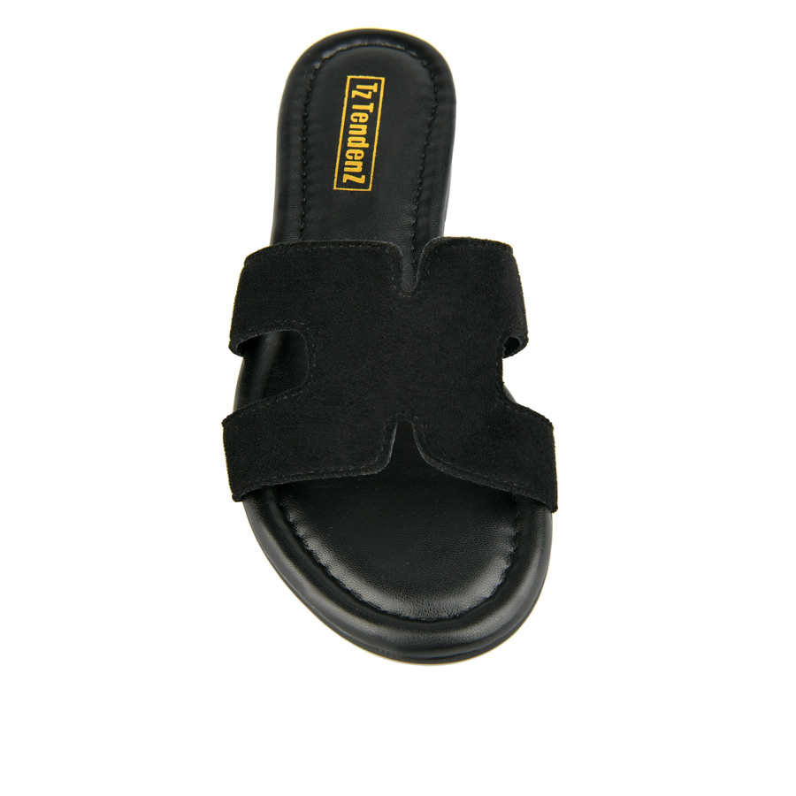 papuci damă textil negru 1