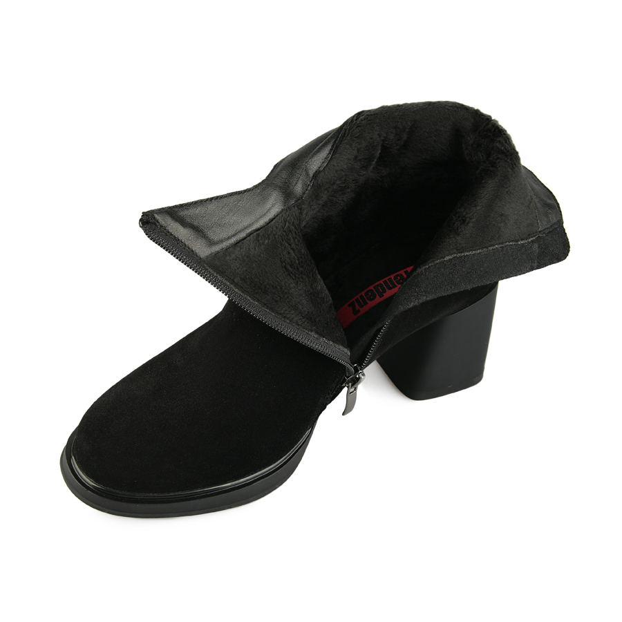 botine damă piele naturală negru 5