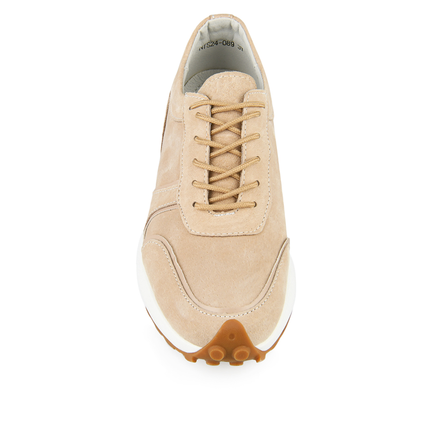 γυναικεία παπούτσια φυσικό δέρμα μπεζ 1