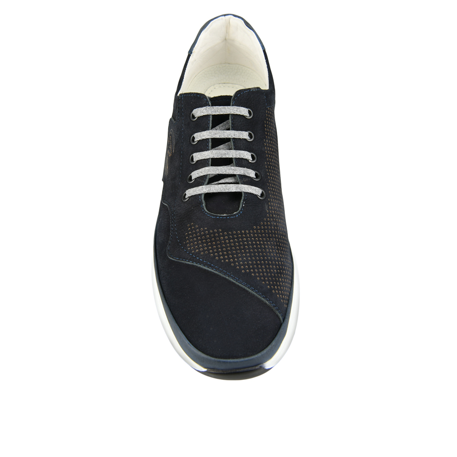 ανδρικά παπούτσια φυσικό δέρμα σκούρο μπλε 2