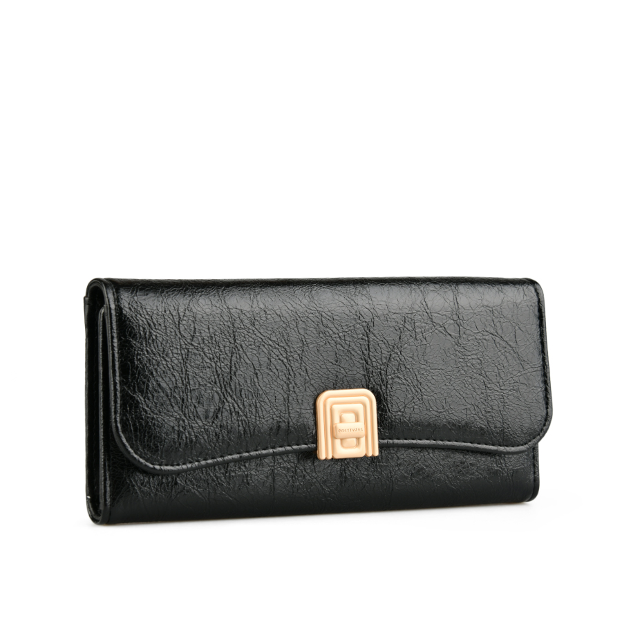 γυναικείο πορτοφόλι οικολογικό δέρμα μαύρο 0
