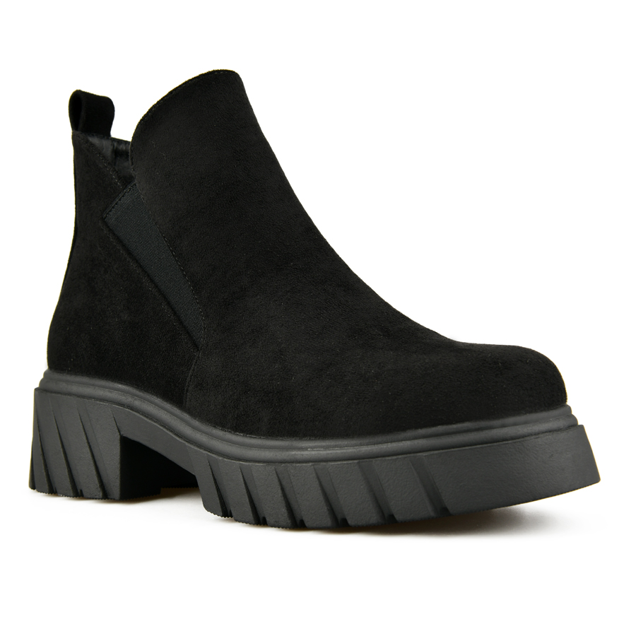 botine damă textil negru 1