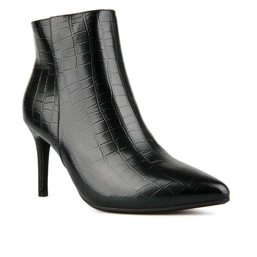 botine damă piele ecologică negru 1