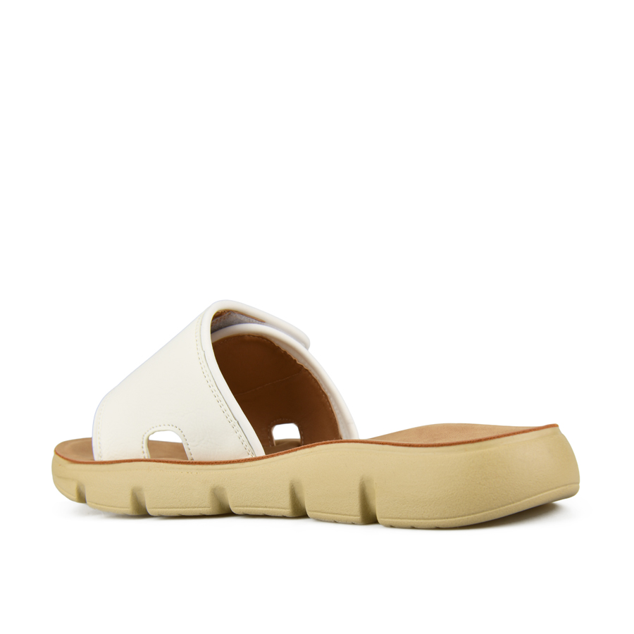 γυναικεία παντόφλες οικολογικό δέρμα λευκά 3