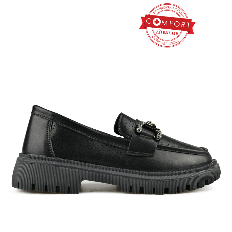 γυναικεία παπούτσια φυσικό δέρμα μαύρο 0