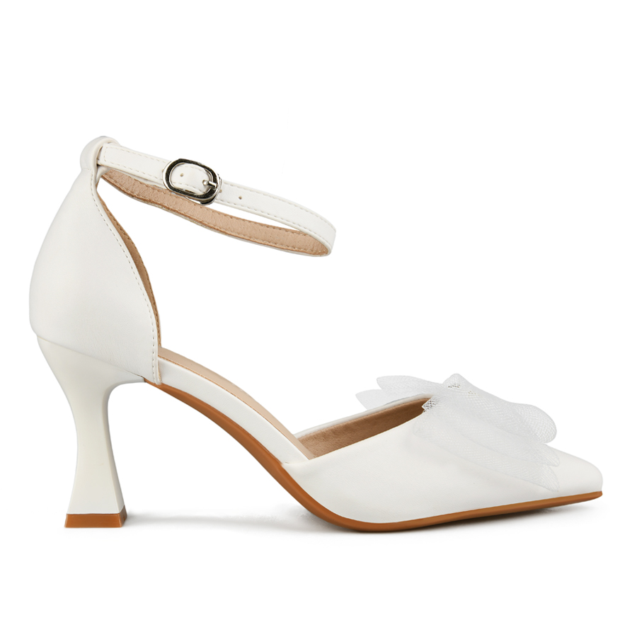 дамски сандали еко кожа/текстил бели 0