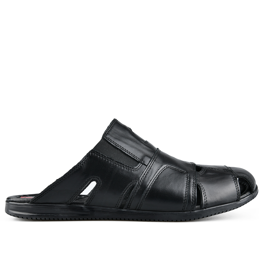 мъжки чехли естествена кожа черни 0