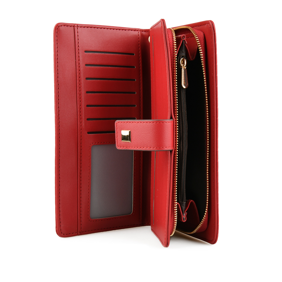 γυναικείο πορτοφόλι οικολογικό δέρμα κόκκινο 2