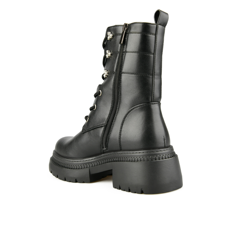 дамски боти еко кожа черни 3