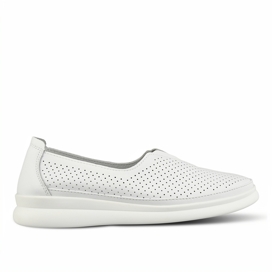 дамски обувки естествена кожа бели 0