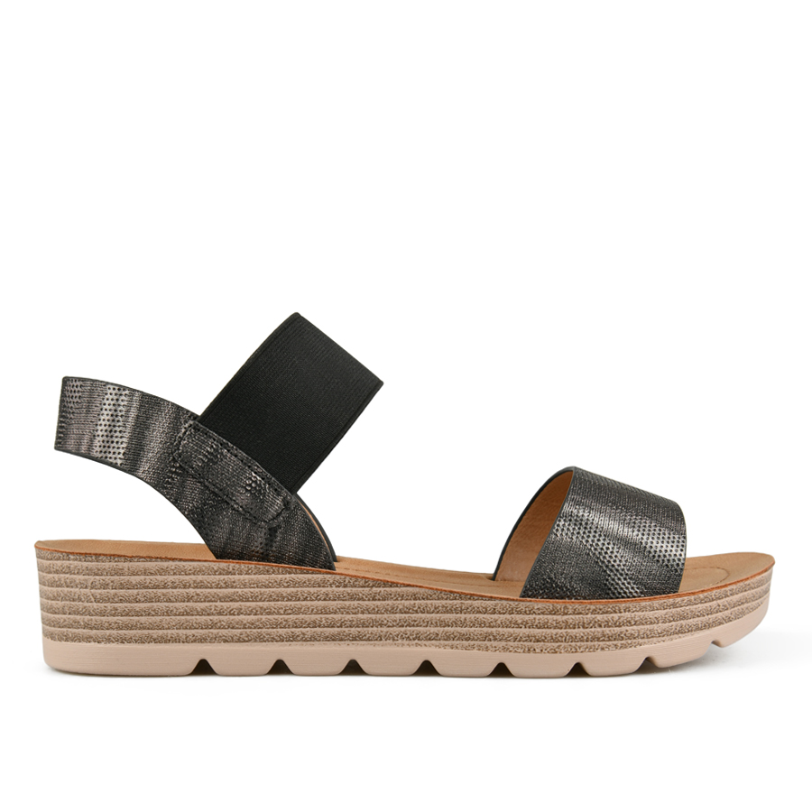 дамски сандали еко кожа/текстил черни 0