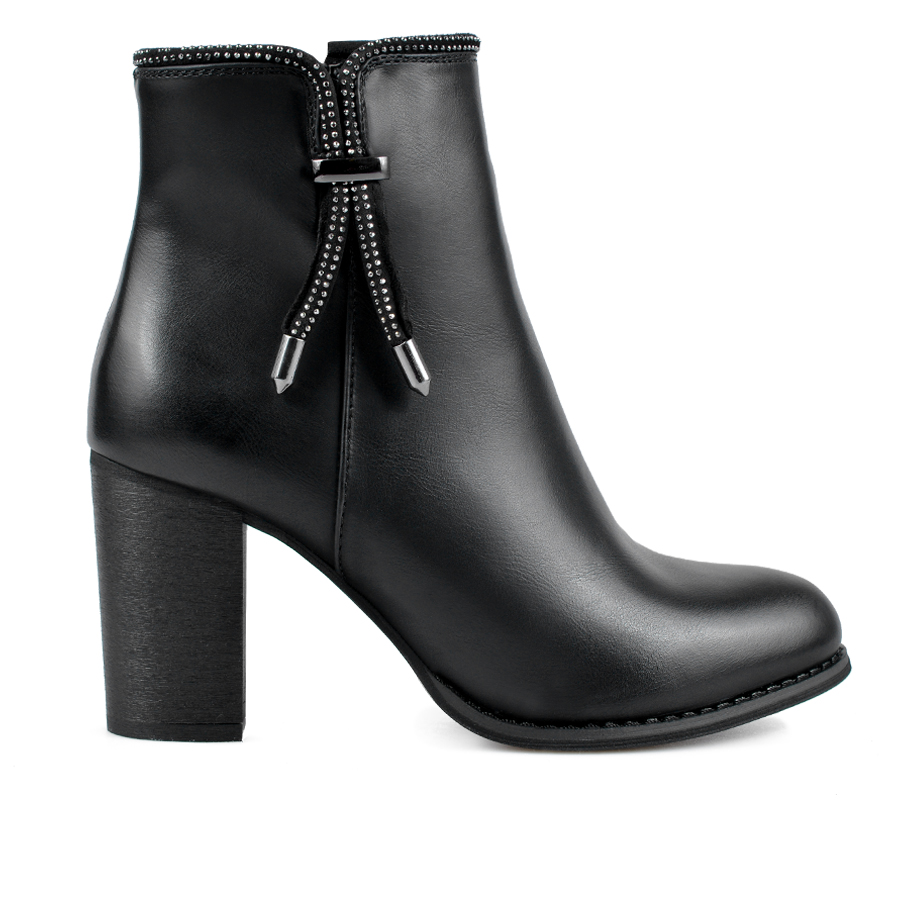 γυναικεία μποτάκια οικολογικό δέρμα μαύρο 0