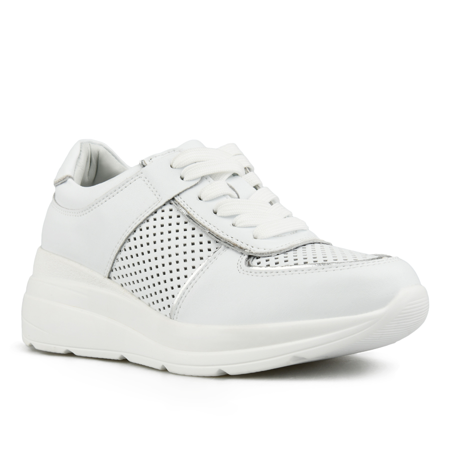 дамски обувки естествена кожа бели 2