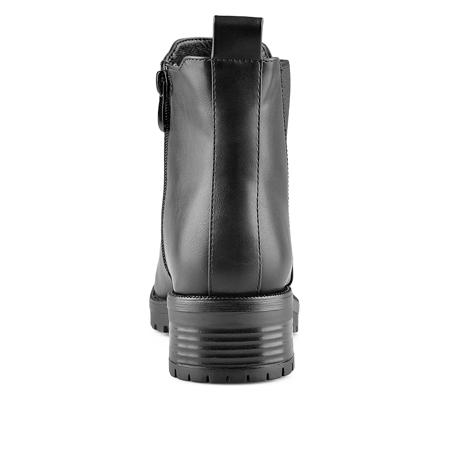 botine damă piele ecologică negru 5
