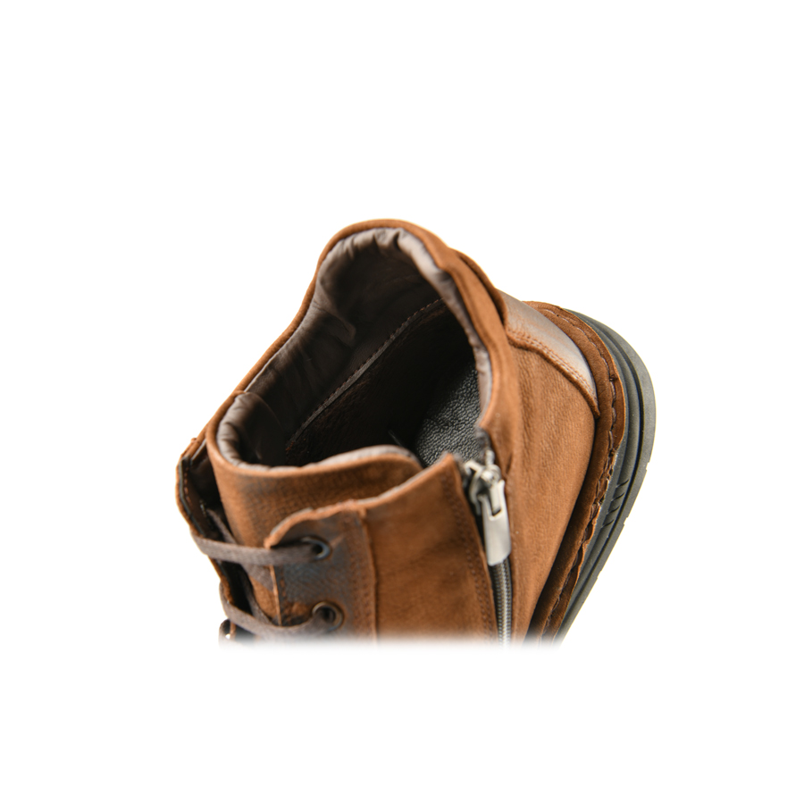 ανδρικά μποτάκια φυσικό δέρμα καφέ 3