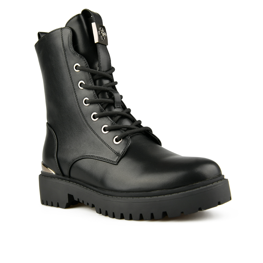 γυναικεία μποτάκια οικολογικό δέρμα μαύρο 1