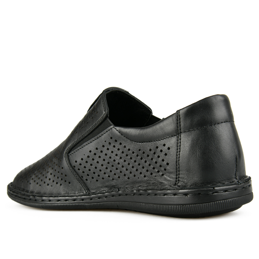 ανδρικά παπούτσια φυσικό δέρμα μαύρο 3