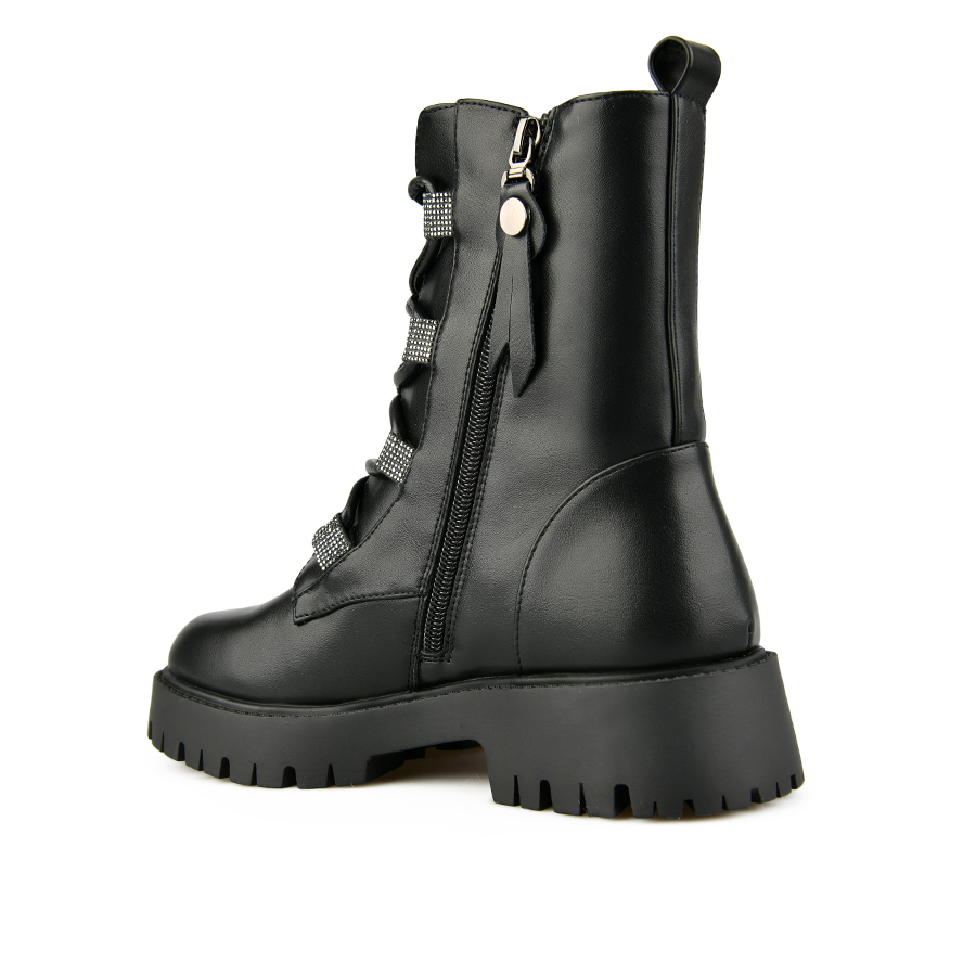 γυναικεία μποτάκια οικολογικό δέρμα μαύρο 3