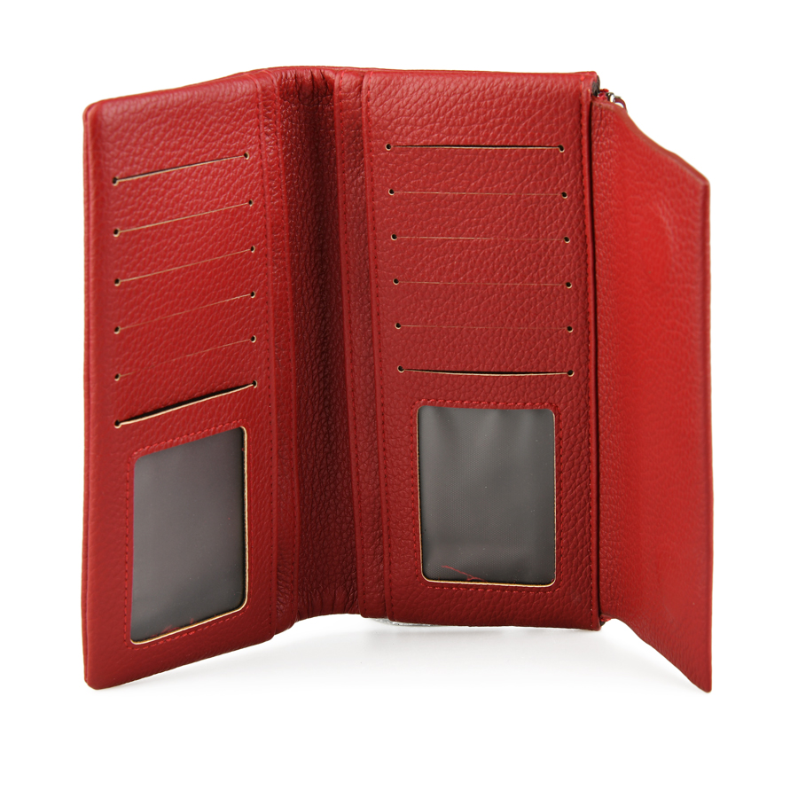γυναικείο πορτοφόλι οικολογικό δέρμα κόκκινο 2