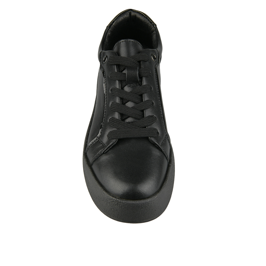 γυναικεία παπούτσια φυσικό δέρμα μαύρο 2