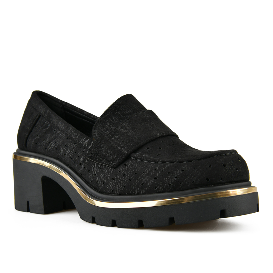 γυναικεία παπούτσια ύφασμα μαύρο 2