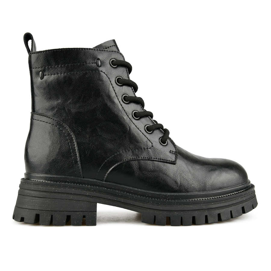 botine damă piele naturală negru 0