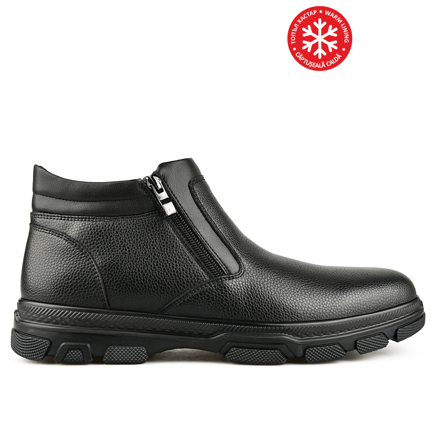 botine bărbați piele naturală negru 0