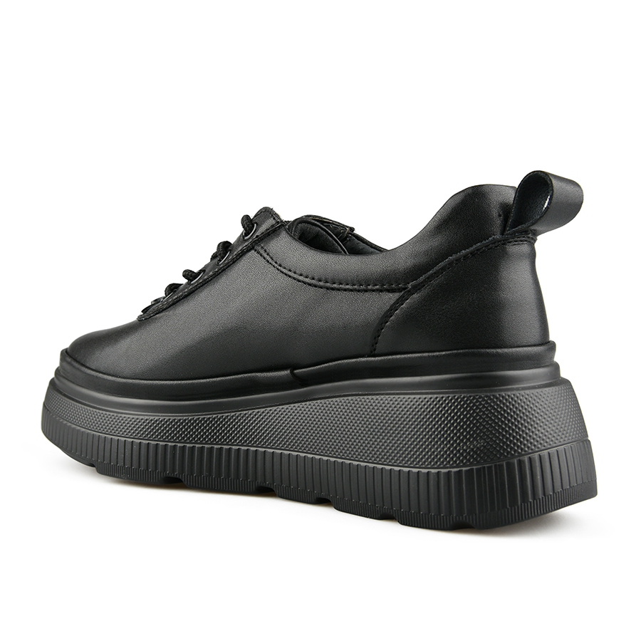 γυναικεία παπούτσια φυσικό δέρμα μαύρο 3