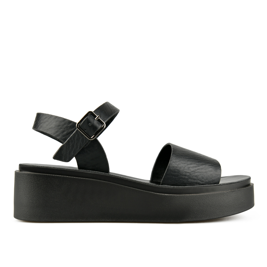 sandale damă piele ecologică negru 0