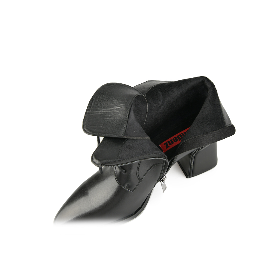 botine damă piele ecologică negru 5