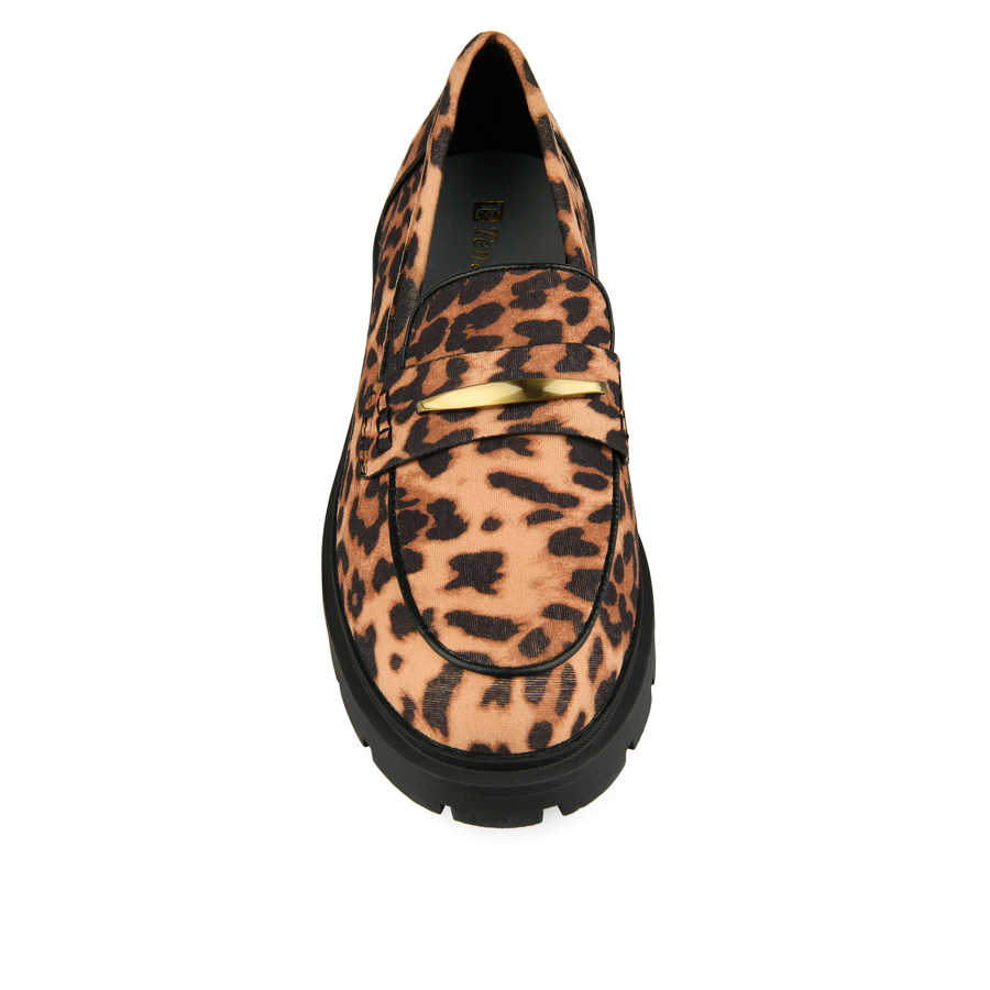 pantofi damă textil maro 2