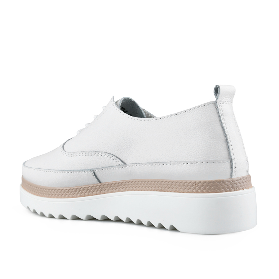 γυναικεία παπούτσια φυσικό δέρμα λευκά 3
