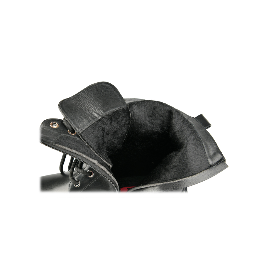 γυναικεία μποτάκια οικολογικό δέρμα μαύρο 5