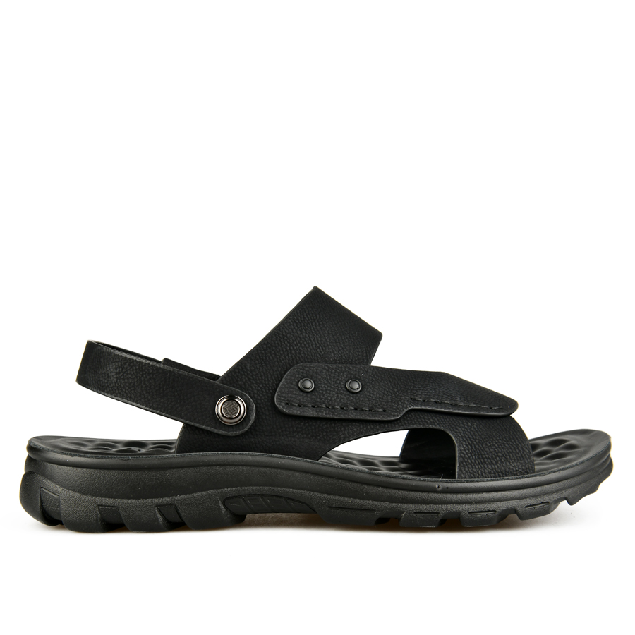 sandale bărbați piele naturală negru 0