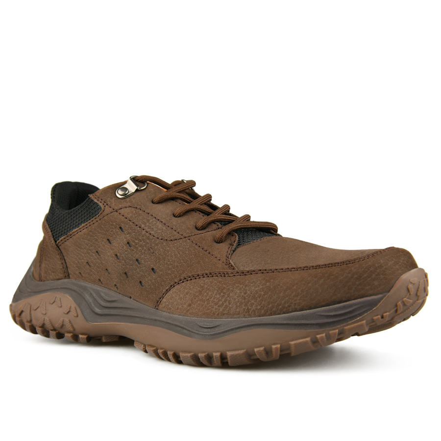 pantofi bărbați piele naturală/textil maro 1