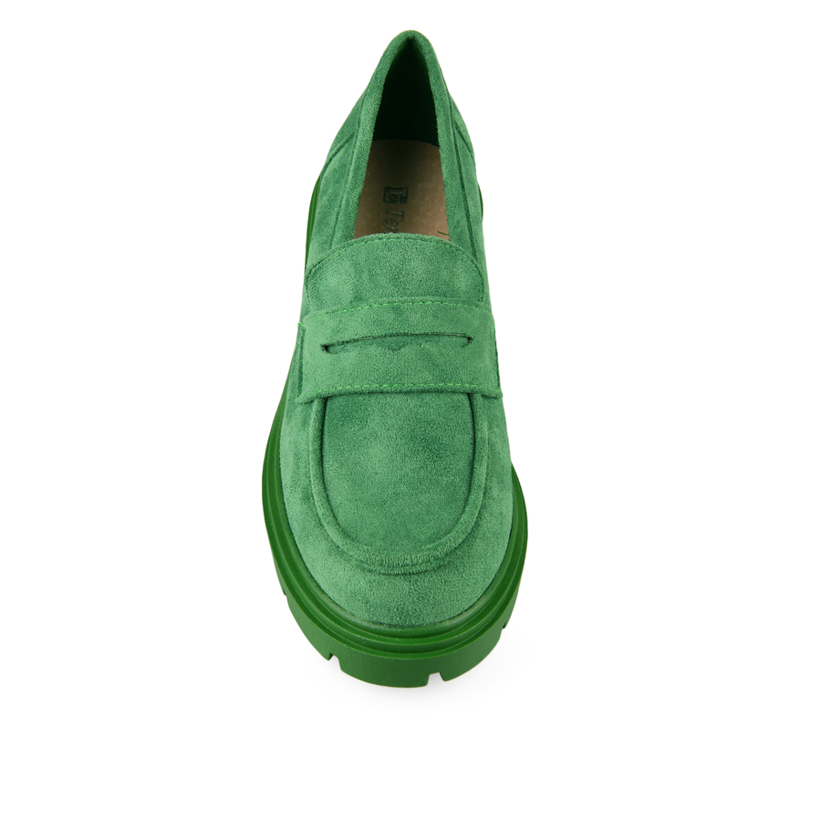 γυναικεία παπούτσια ύφασμα πράσινα 2