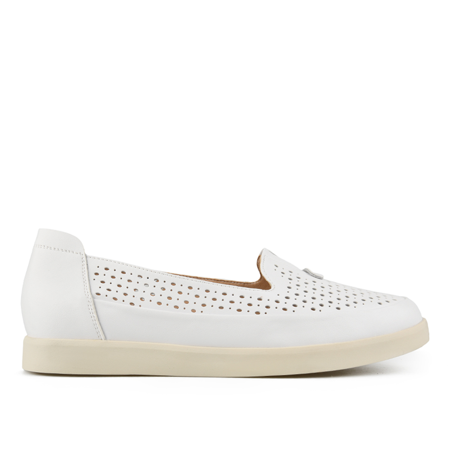 γυναικεία παπούτσια φυσικό δέρμα λευκά 0